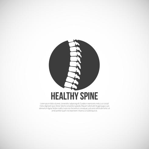 Plantilla de logotipo de columna vertebral saludable vector