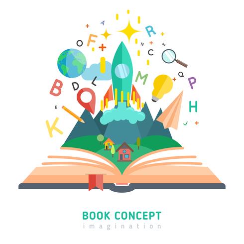 Book concept illustration vector