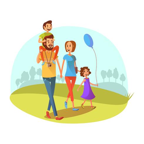 Family Weekend Illustration  vector