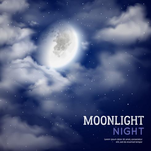 Illustration De Nuit Au Clair De Lune Telecharger
