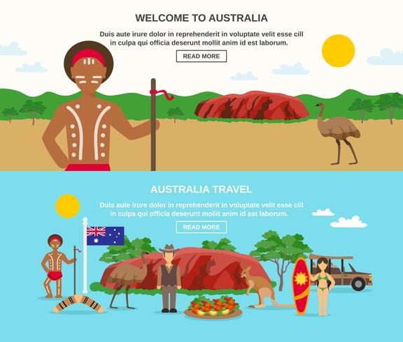 Bienvenido a Australia Banners vector