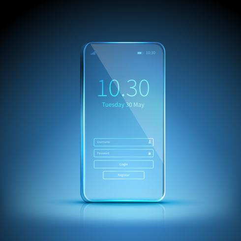 Transparent Smartphone Image vector