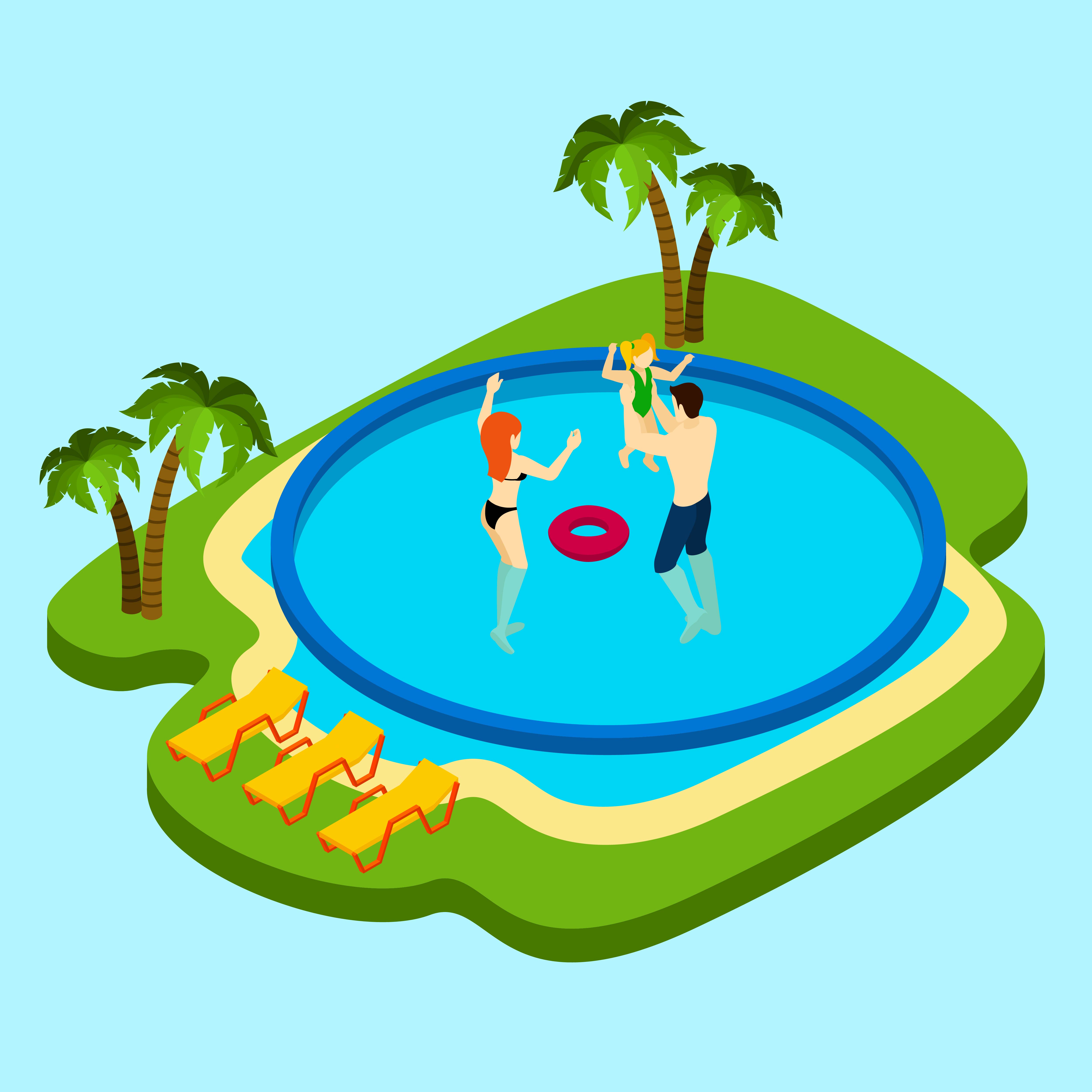 Cartoon Pool Clip Art