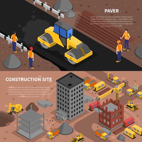 Construction Banners Set vector