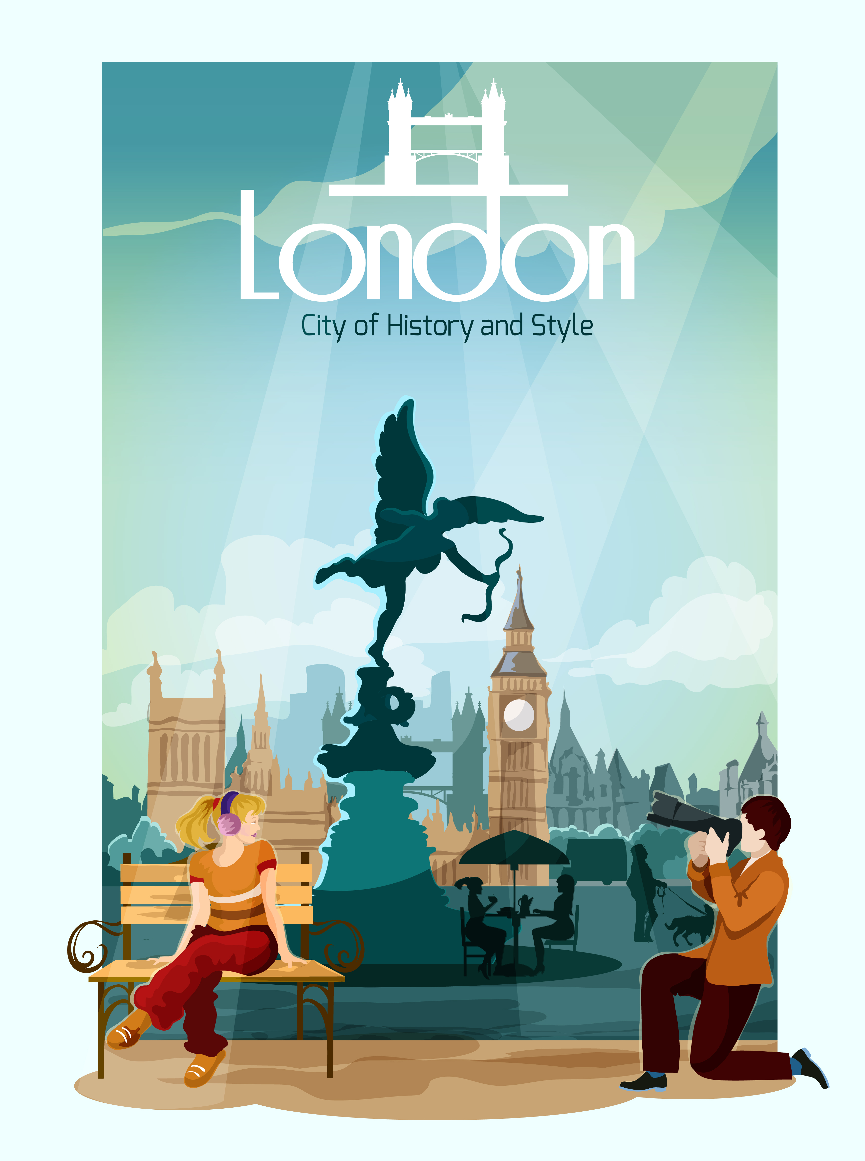 London Poster Illustration 472575 - Download Free Vectors, Clipart