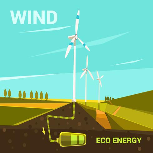 Ecological energy cartoon vector