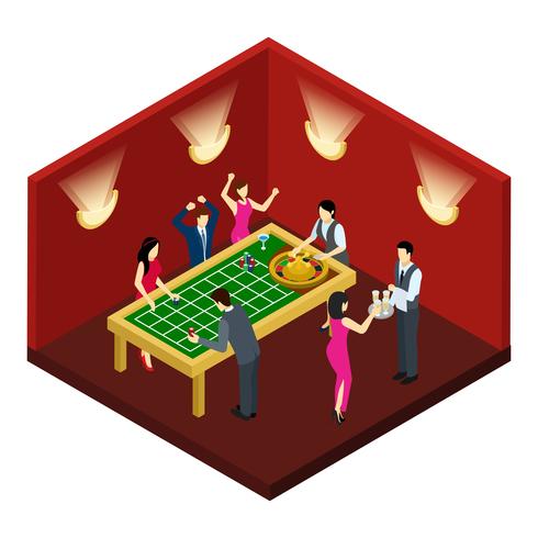 Roulette Isometric Illustration  vector