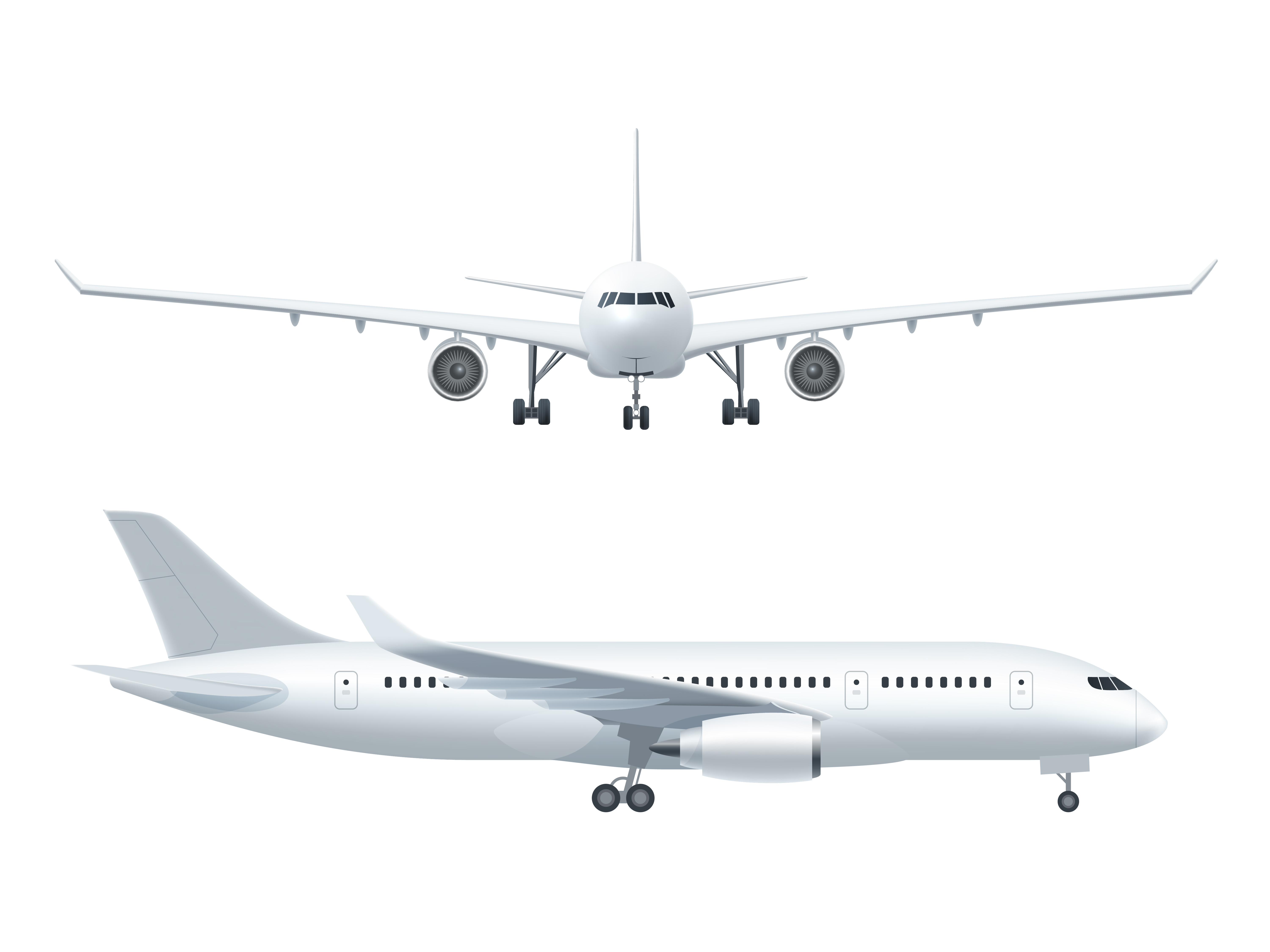 Download Airplane Realistic Icons Set 472787 Vector Art at Vecteezy