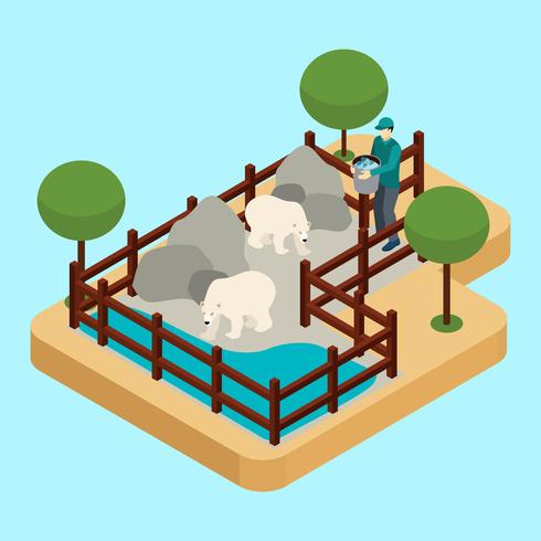 Zoo Worker Illustration  vector