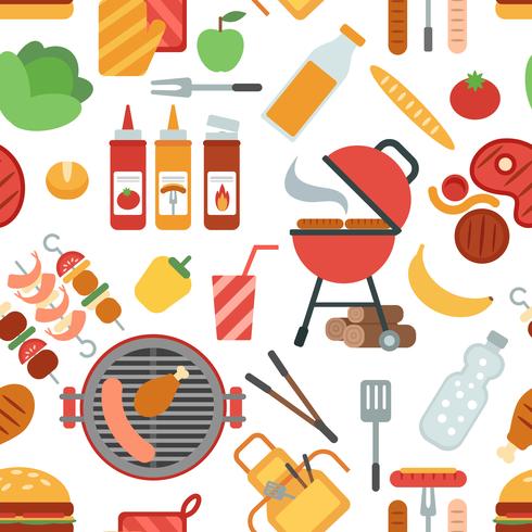 BBQ party seamless vector