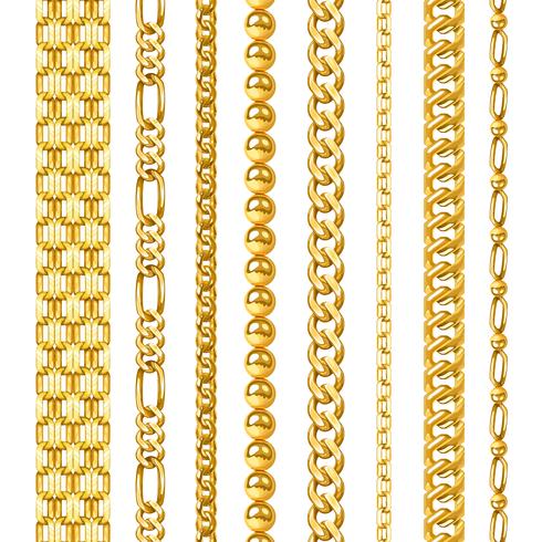 Golden Chains Set vector