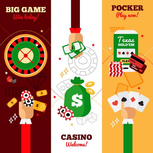Banners de concepto de diseño de casino vector