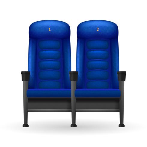 Blue Cinema Seats Illustration  vector