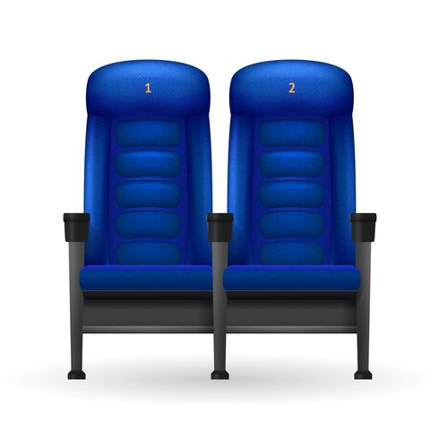 Blue Cinema Seats Illustration  vector