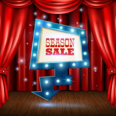 Season Sale Light Banner Illustration  vector