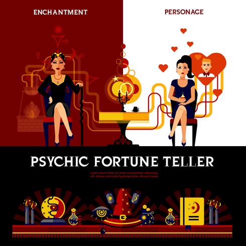 Psychic Fortune Teller Concept vector