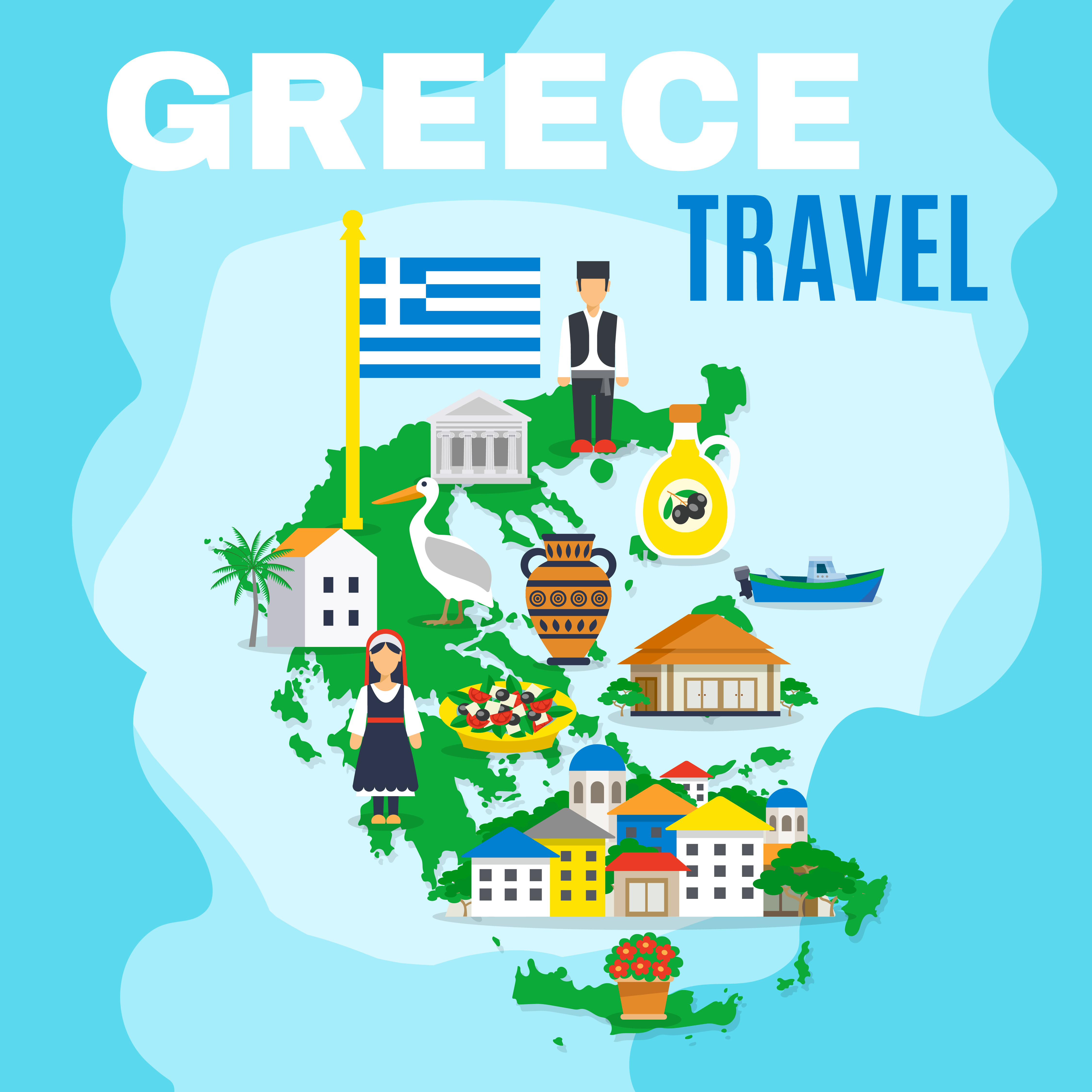 Map Greece Poster 473165 Vector Art at Vecteezy