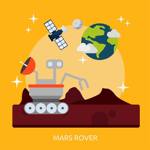 Mars Rover Conceptual ilustración Diseño vector