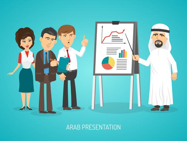 Arab Presentation Poster vector