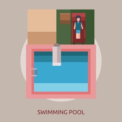 Swimming Pool Conceptual illustration Design vector