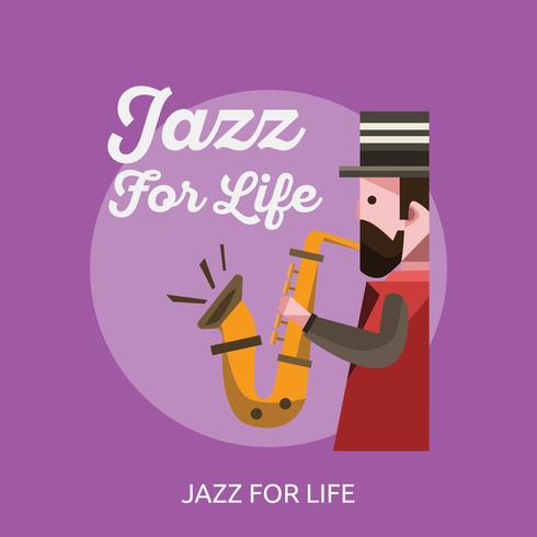 Jazz para la vida conceptual ilustración diseño vector