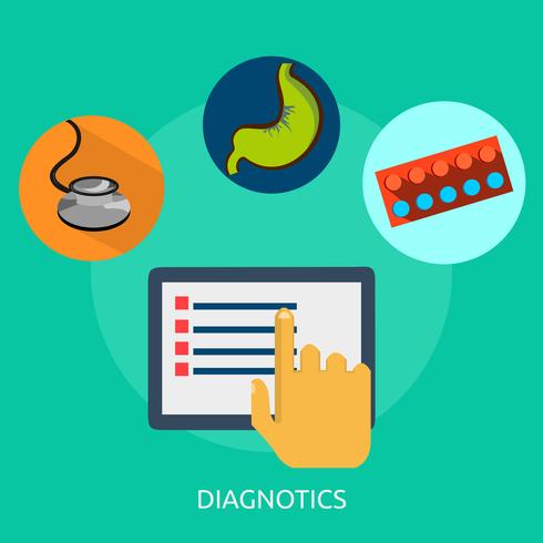 Diagnotics Conceptual illustration Design vector