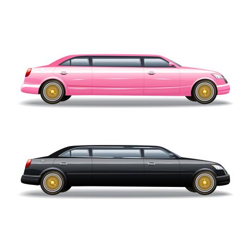 Two Limousine Icons Set  vector