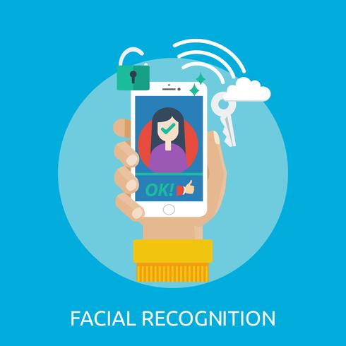 Facial Recognition Conceptual illustration Design vector