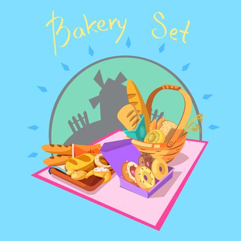 Bakery cartoon concept vector