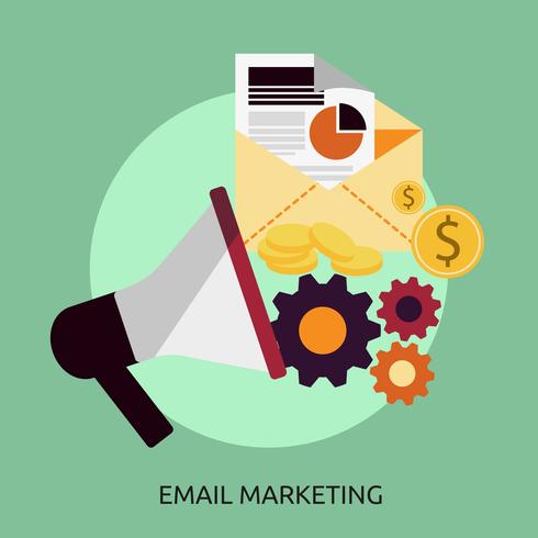 Email Marketing Conceptual ilustración Diseño vector