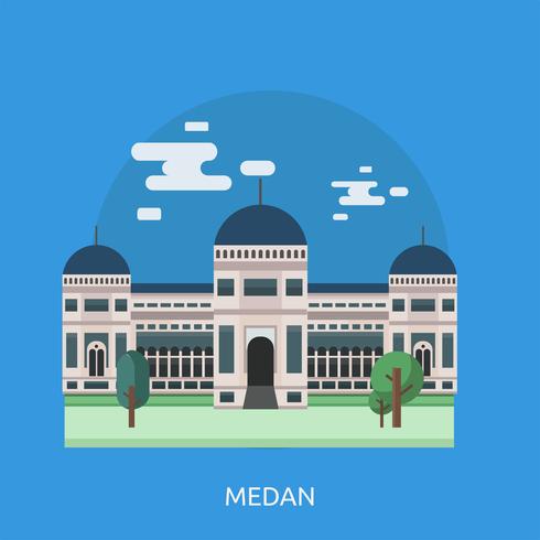 Medan Conceptual illustration Design vector