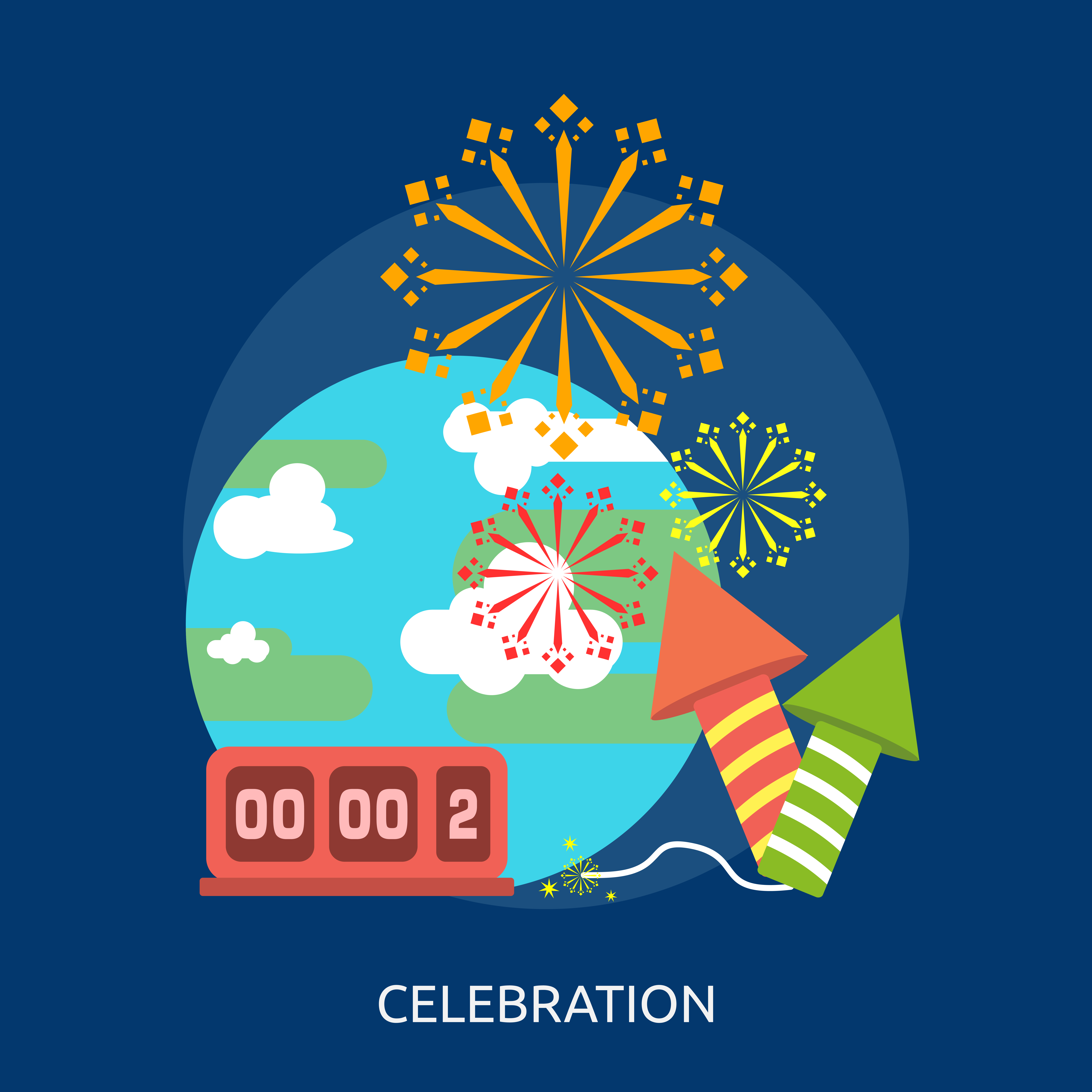 Celebration New Year Conceptual illustration Design 473389 Vector Art at Vecteezy