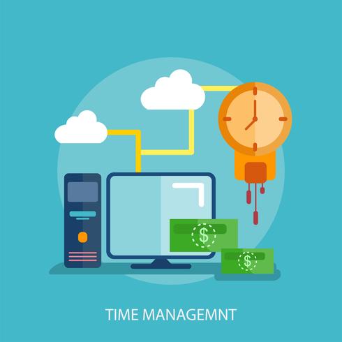 Time Management Conceptual illustration Design vector