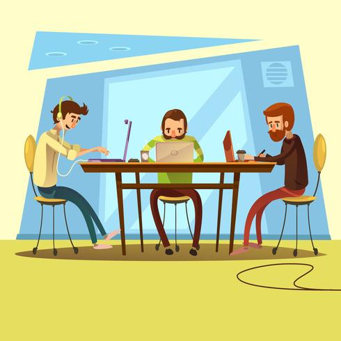 Coworking And Business Illustration  vector