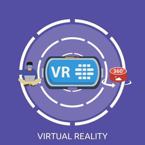 Virtual Reality Conceptual illustration Design vector