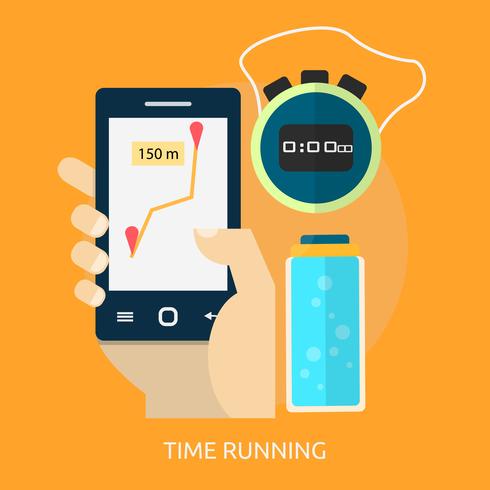 Time Running Conceptual illustration Design vector