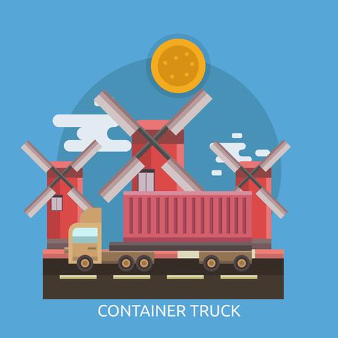 Container Truck Conceptual illustration Design vector