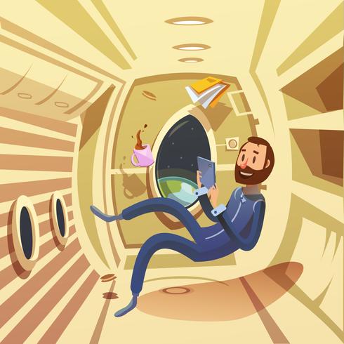 Spaceship Interior Illustration  vector