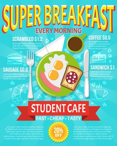 Breakfast Poster Illustration  vector