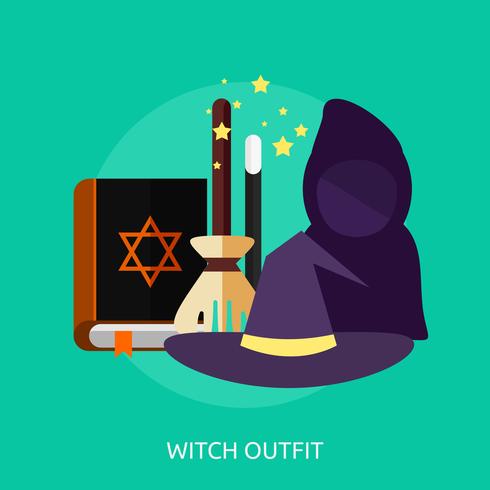 Witch Outfit Conceptual illustration Design vector