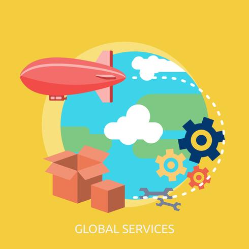 Global Services Conceptual illustration Design vector