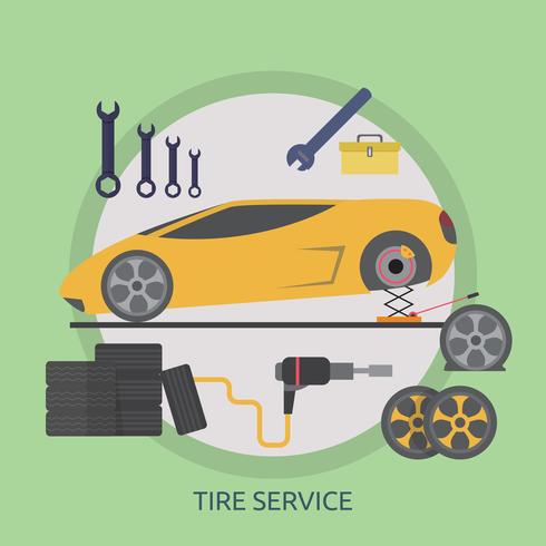 Tire Service Conceptual illustration Design vector