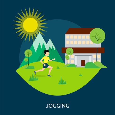 Jogging Conceptual illustration Design vector