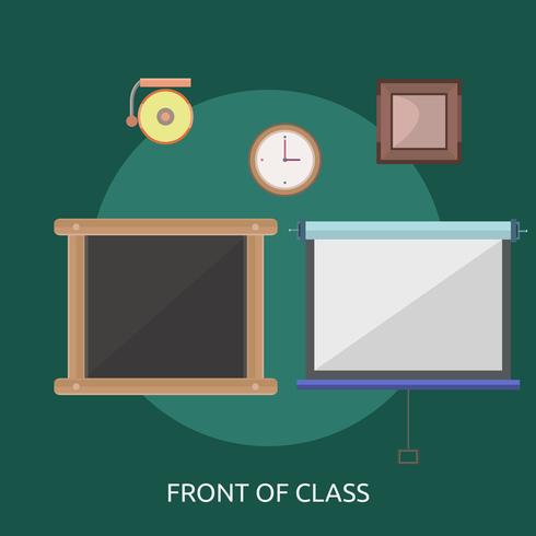 Diseño conceptual de ilustración de frente de clase vector