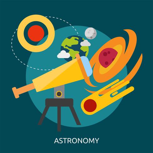 Astronomía Conceptual Ilustración Diseño vector
