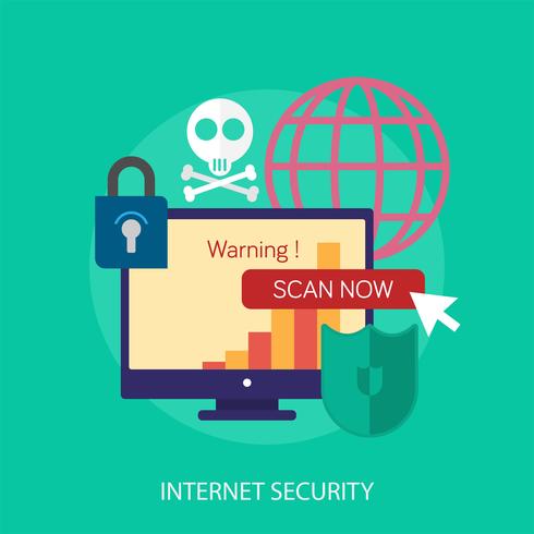 Internet Security Conceptual illustration Design vector