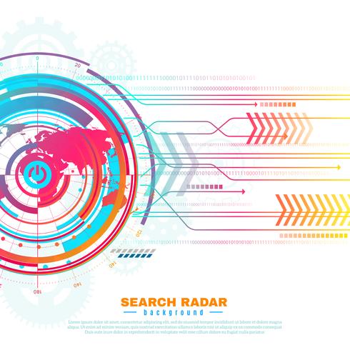 Search Radar Background vector