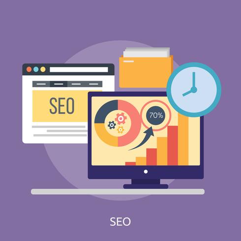 Diseño conceptual SEO ilustración vector