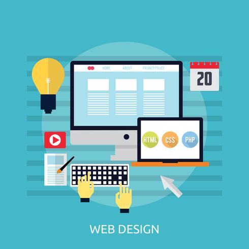 Diseño Web Ilustración conceptual Diseño. vector