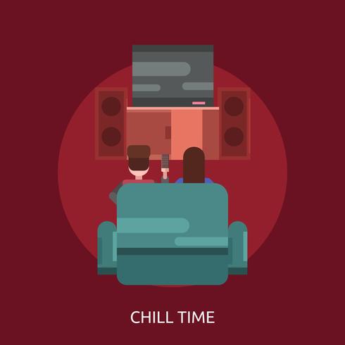 Chill Time Conceptual illustration Design vector